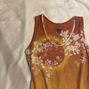 vintage love couture sun floral tank